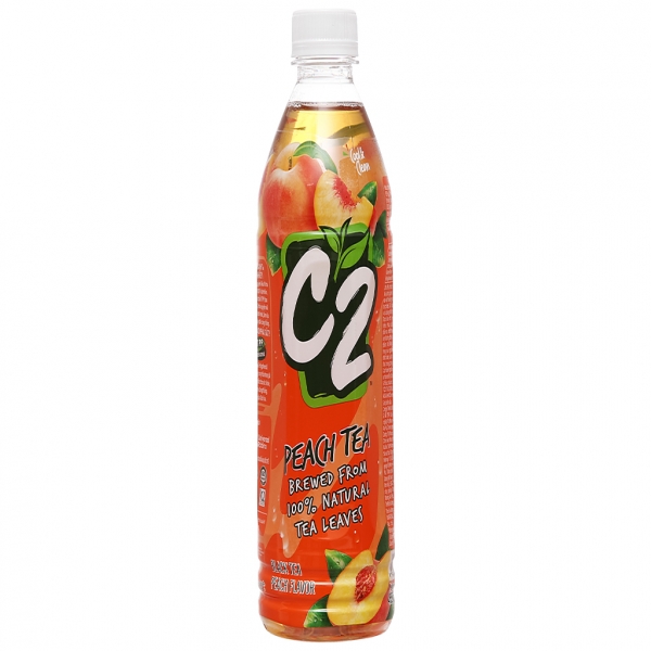 Hồng trà C2 vị đào Chai 455ml