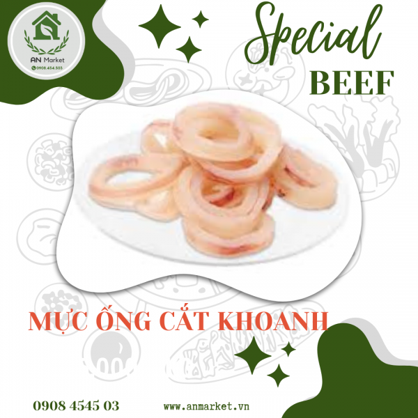 MỰC ỐNG CẮT KHOANH BỊCH 900G 1KG