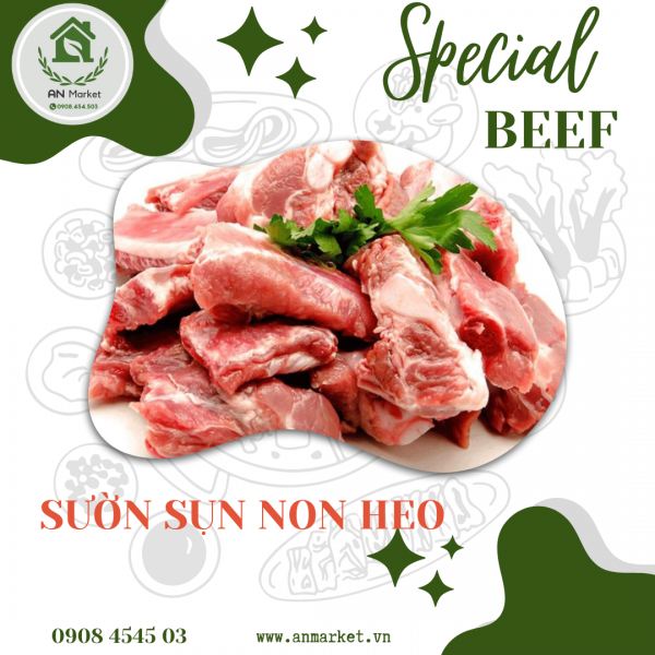 SỤN NON HEO CHẶT KHÚC SẴN 100G 1 KHÚC 500G