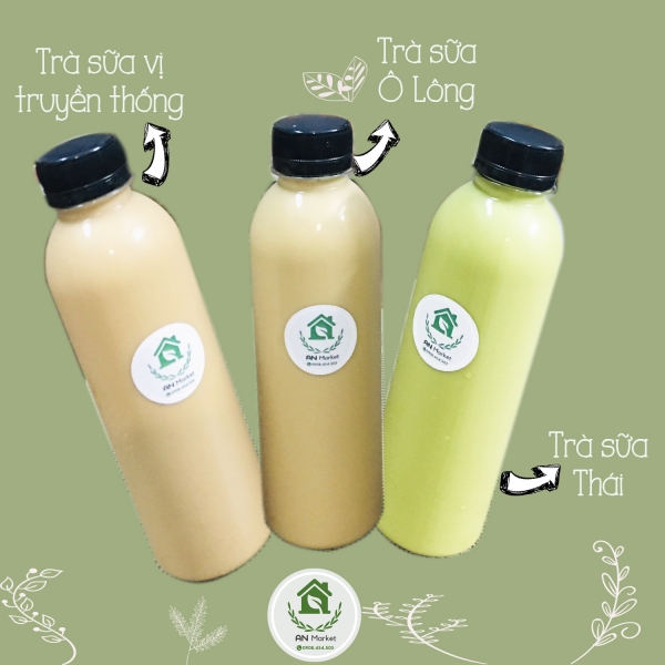 Trà sữa vị Ô Lông Chai 330ml Kèm 1 topping