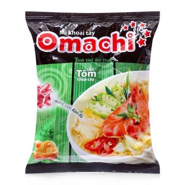 Mì gói Omachi Xốt Tôm Chua Cay Gói 80g